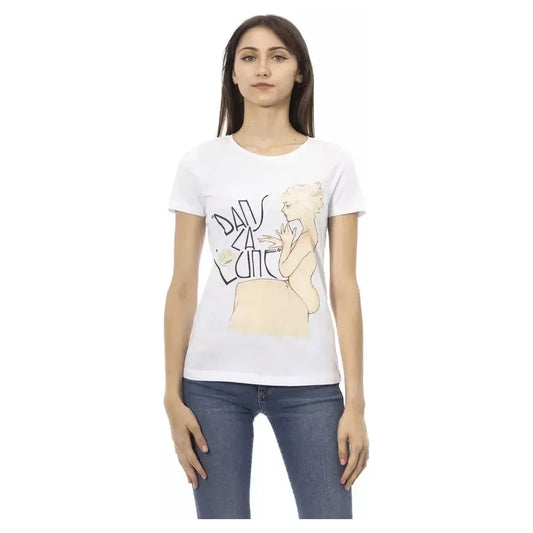 Trussardi Action White Cotton Women T-Shirt Trussardi Action