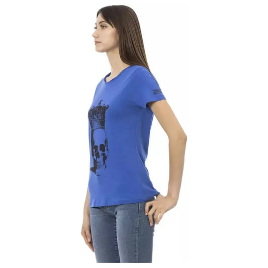 Trussardi Action Blue Cotton Women Top Trussardi Action