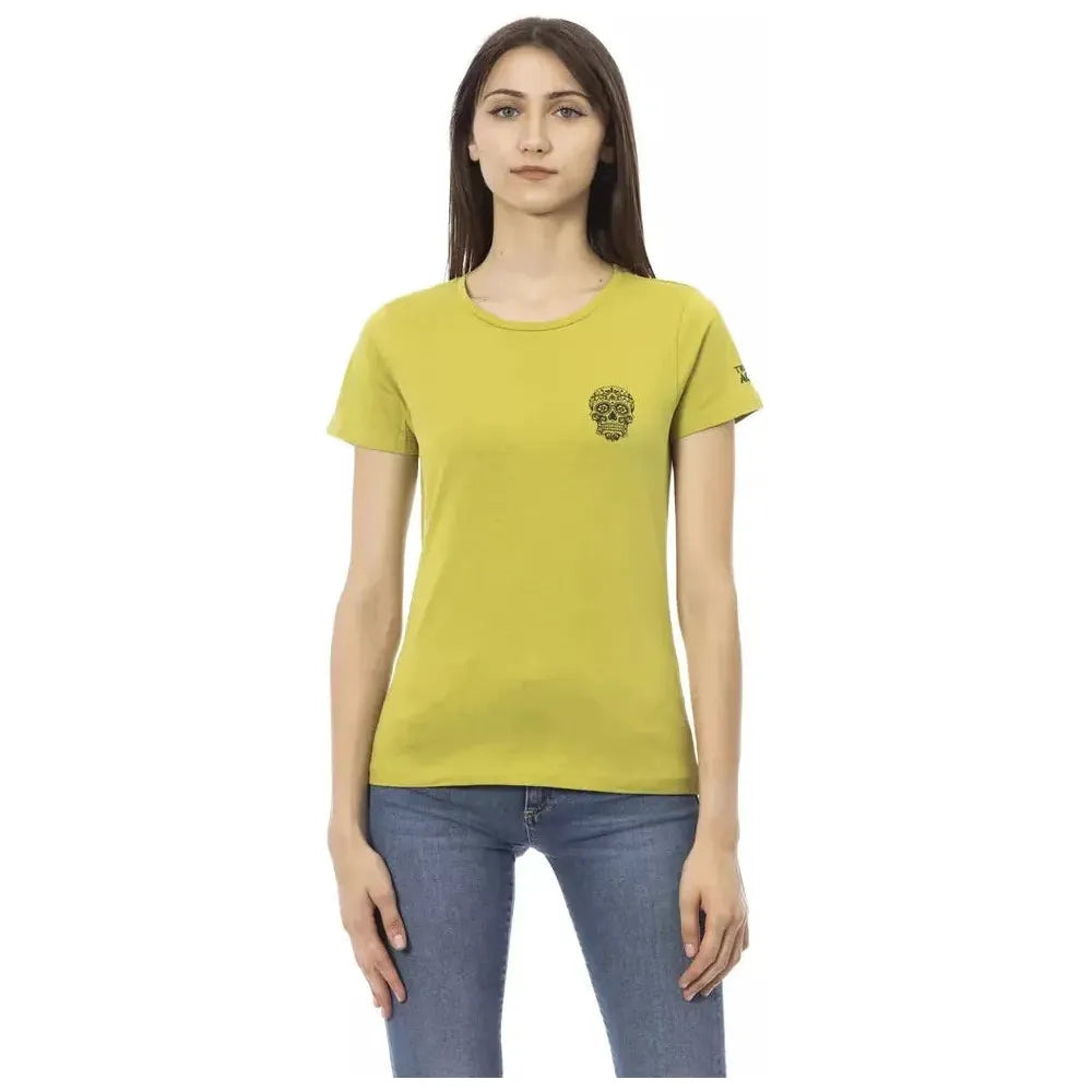 Trussardi Action Green Cotton Women Top Trussardi Action