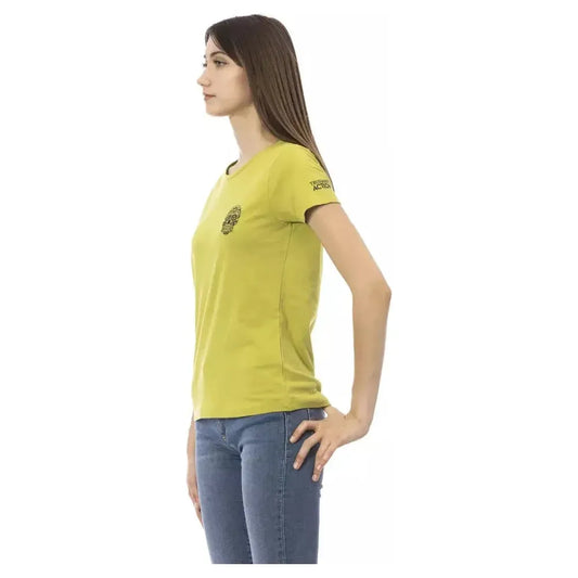 Trussardi Action Green Cotton Women T-Shirt Trussardi Action