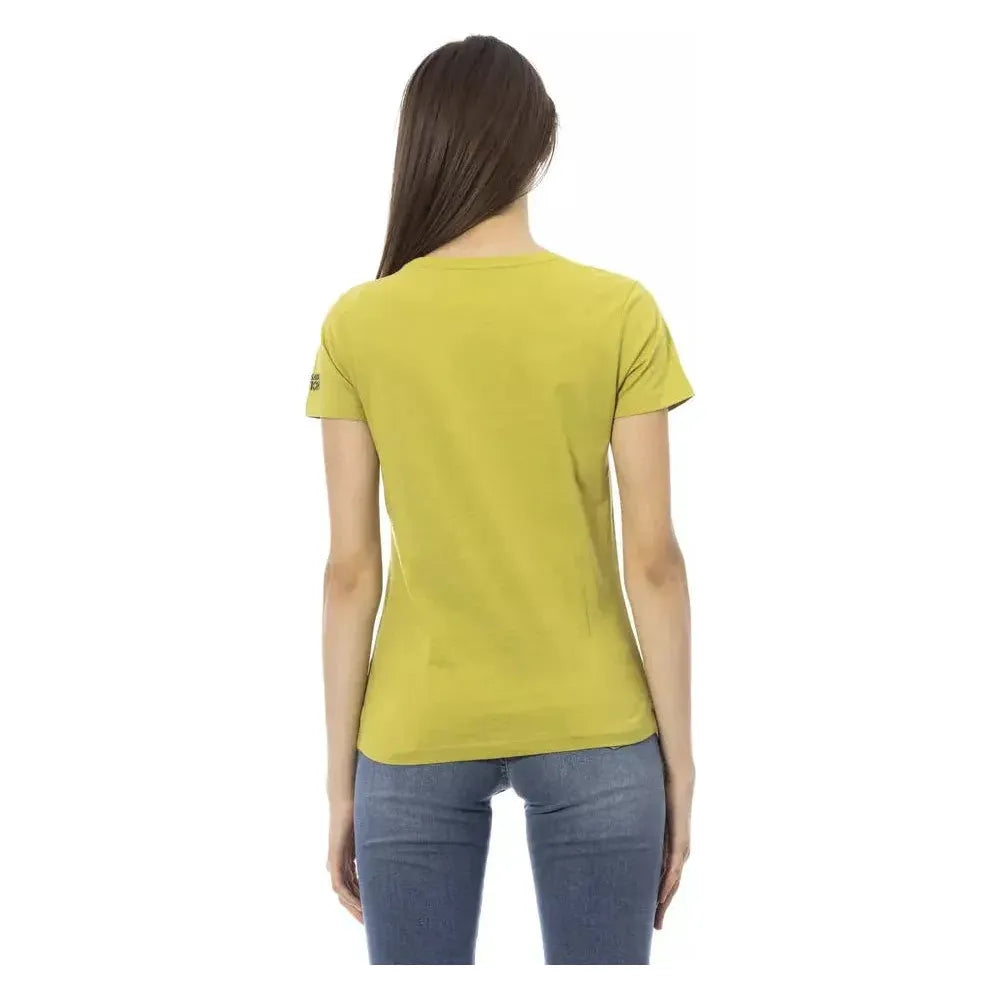 Trussardi Action Green Cotton Women Top Trussardi Action