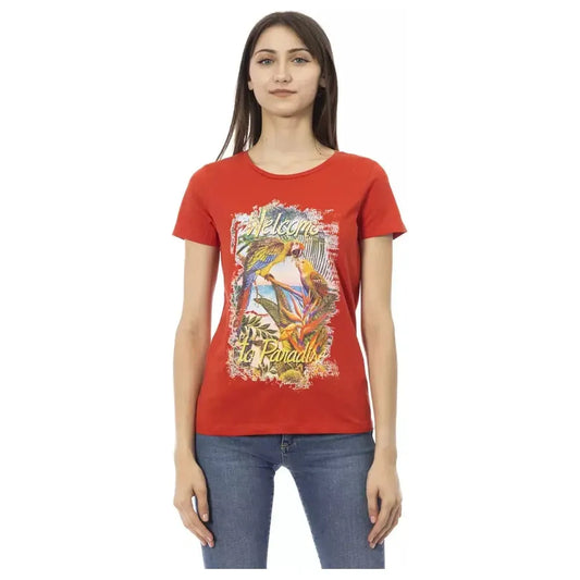 Trussardi Action Red Cotton Women T-Shirt Trussardi Action