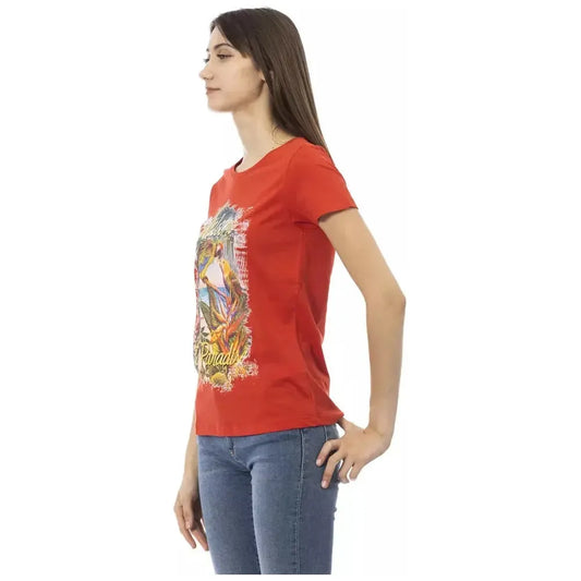 Trussardi Action Red Cotton Women T-Shirt Trussardi Action