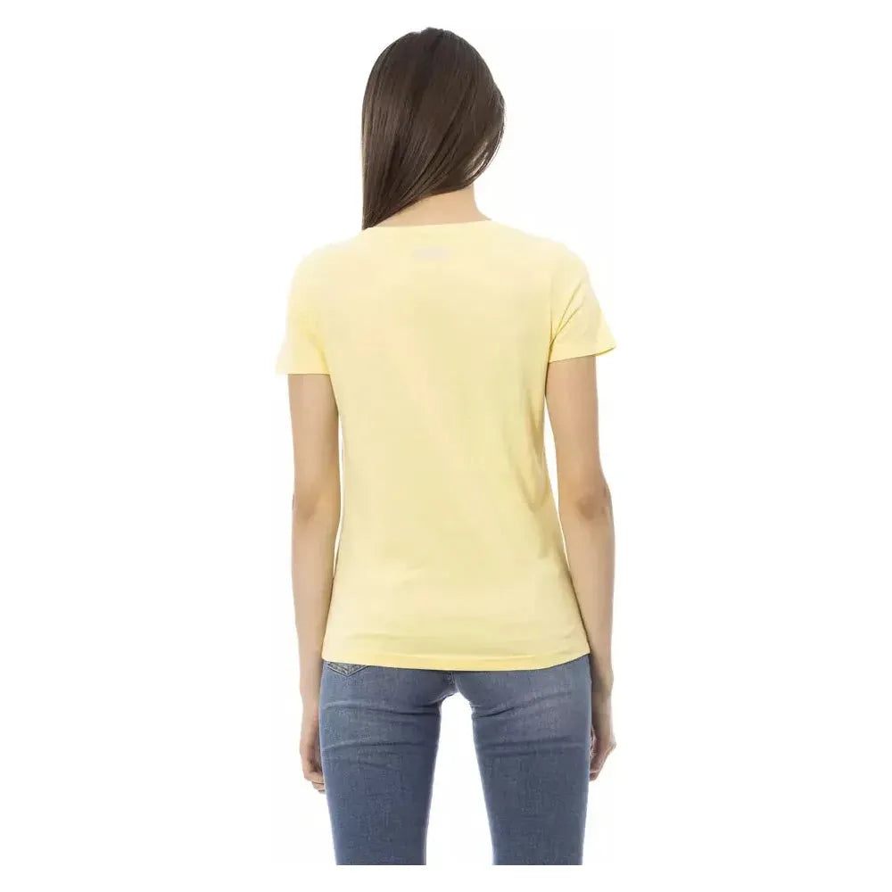 Trussardi Action Yellow Cotton Women Top Trussardi Action