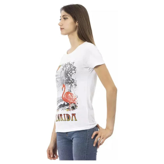 Trussardi Action White Cotton Women Top Trussardi Action