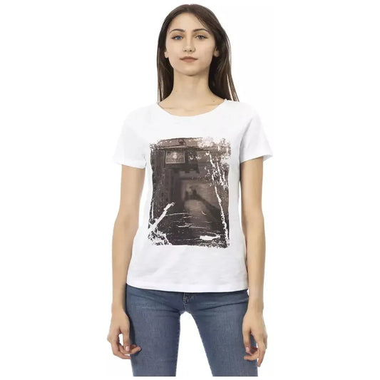 Trussardi Action White Cotton Women T-Shirt Trussardi Action