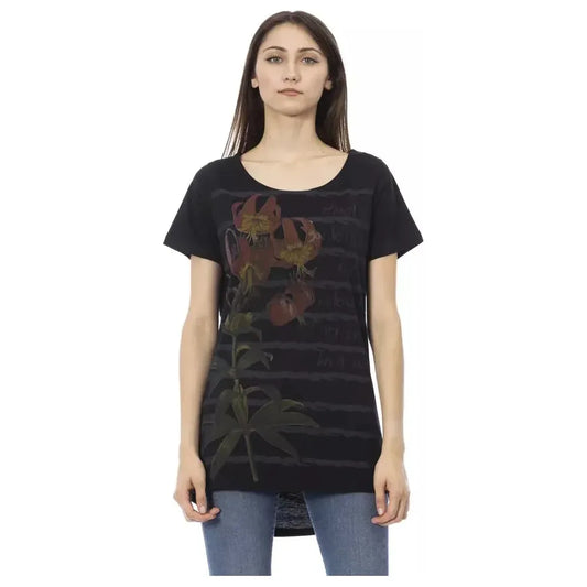 Trussardi Action Black Cotton Women T-Shirt Trussardi Action