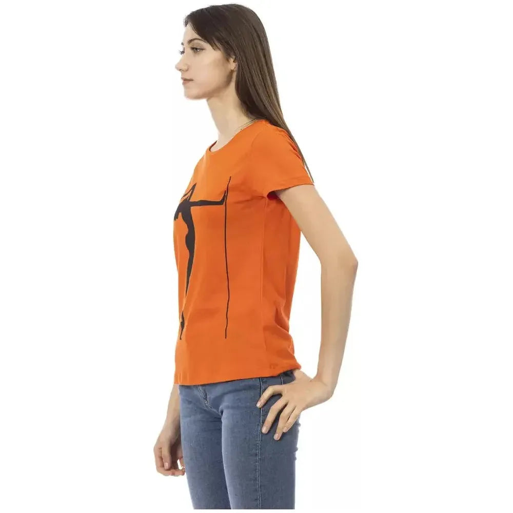 Trussardi Action Orange Cotton Women Top Trussardi Action