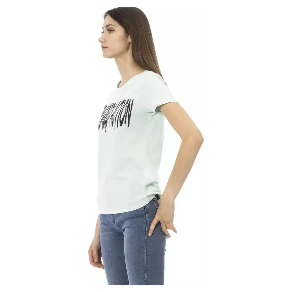 Trussardi Action Light Blue Cotton Women T-Shirt Trussardi Action