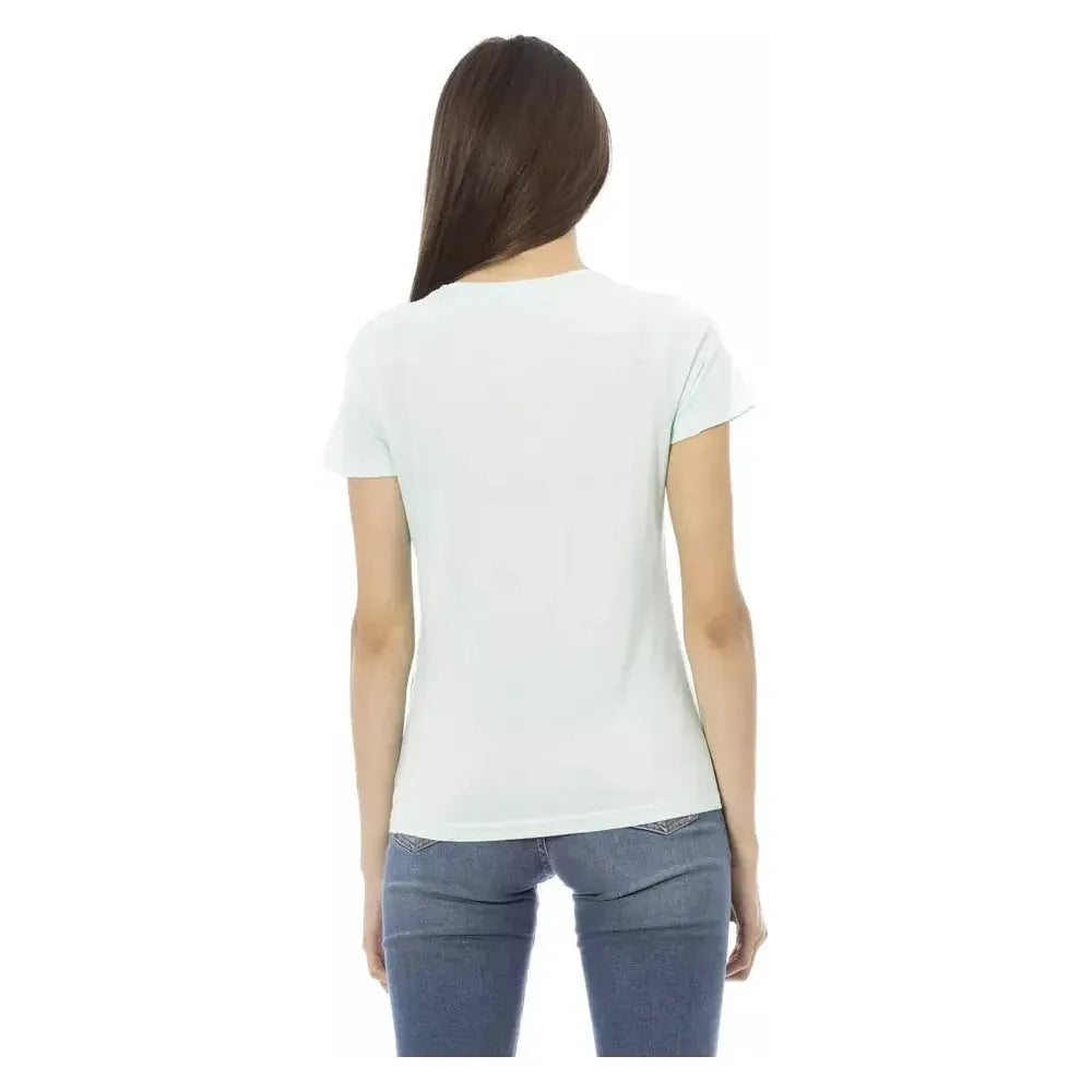 Trussardi Action Light Blue Cotton Women T-Shirt Trussardi Action