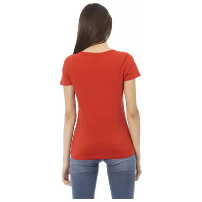 Trussardi Action "Red Cotton Women T-Shirt"