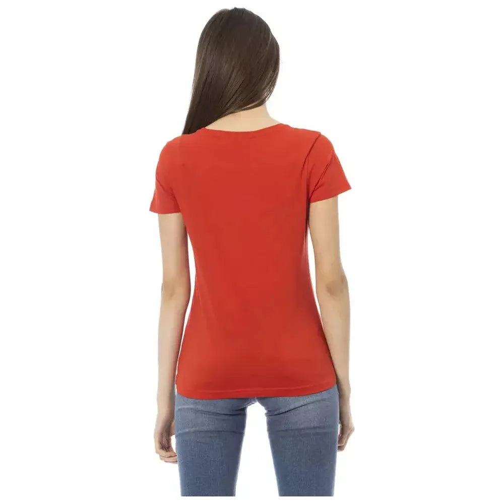 Trussardi Action Red Cotton Women Top Trussardi Action