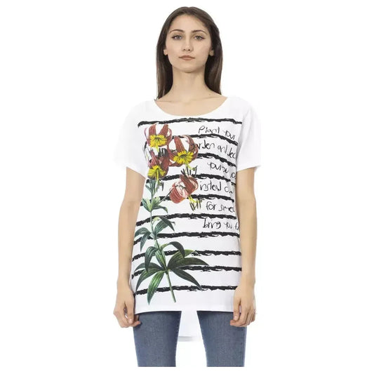 Trussardi Action White Cotton Women T-Shirt Trussardi Action