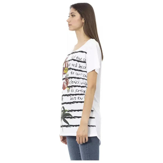 Trussardi Action White Cotton Women T-Shirt Trussardi Action