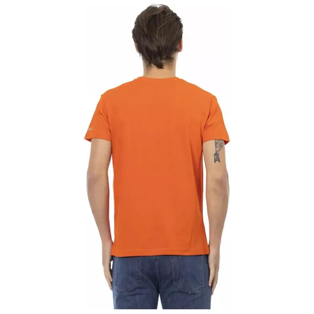 Trussardi Action Orange Cotton Men T-Shirt Trussardi Action