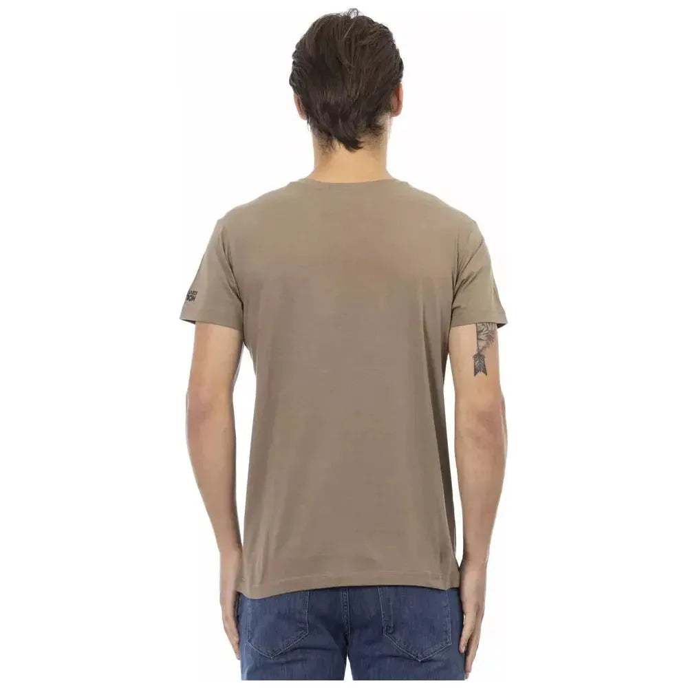 Trussardi Action Brown Cotton Men T-Shirt