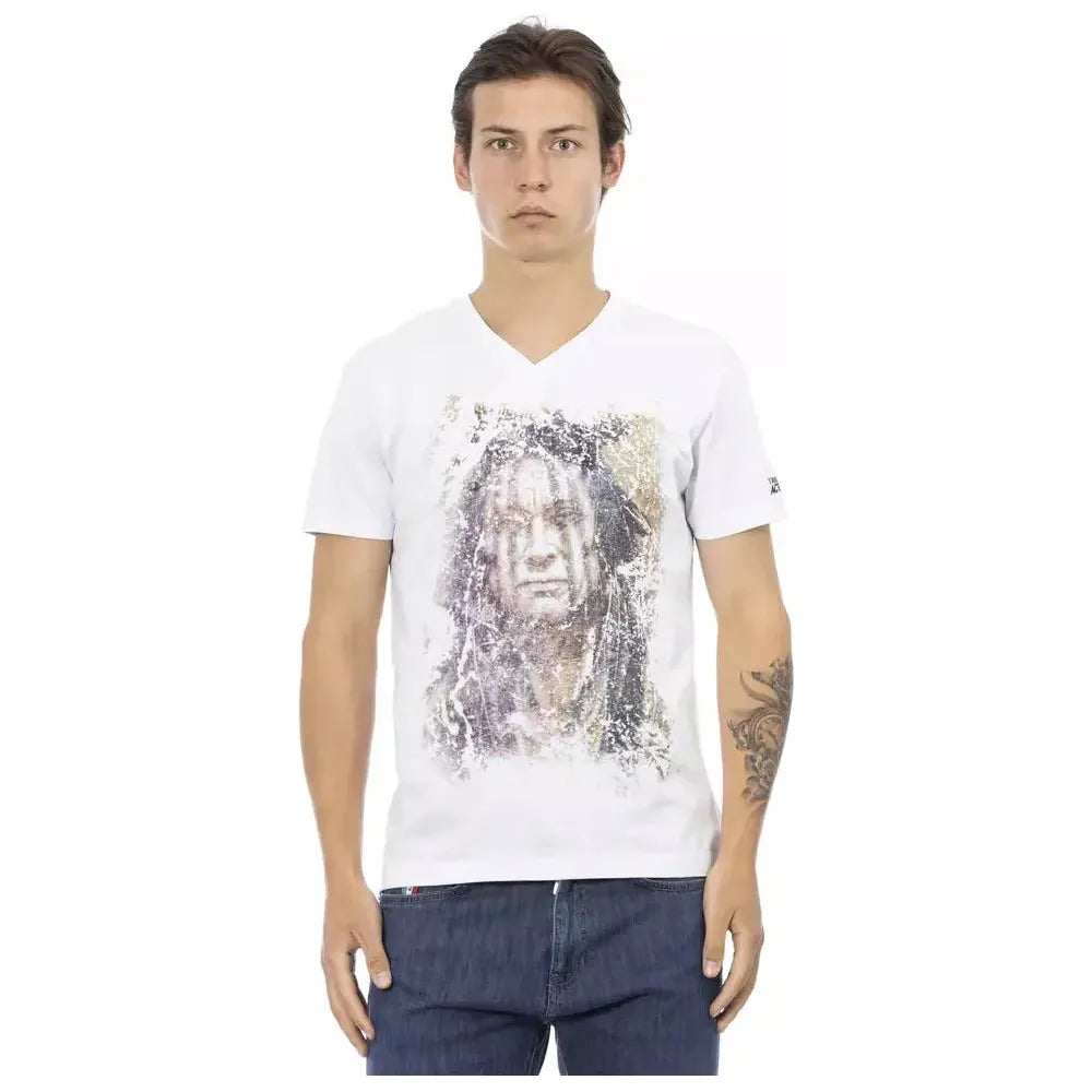 Trussardi Action White Cotton Men T-Shirt