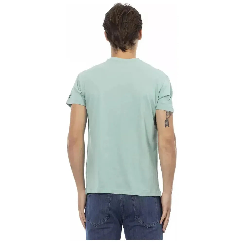 Trussardi Action Green Cotton Men T-Shirt