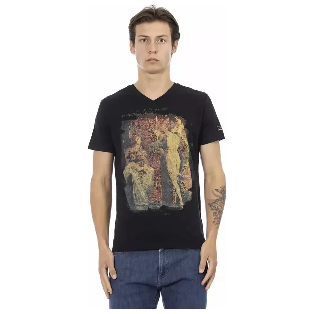 Trussardi Action Black Cotton Men T-Shirt