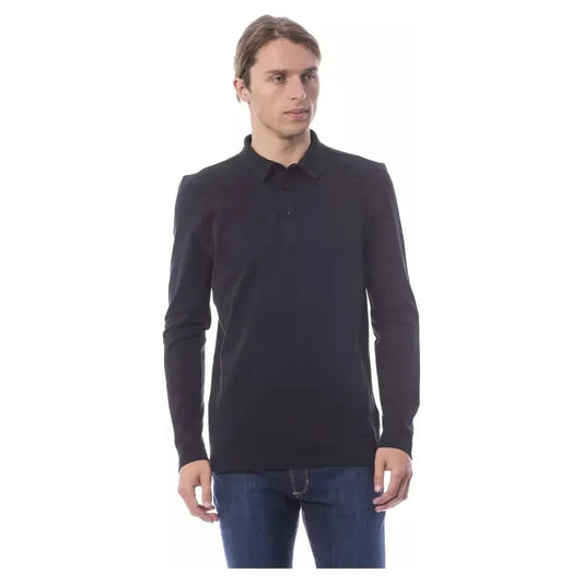 Verri Black Cotton Men Polo Shirt Verri