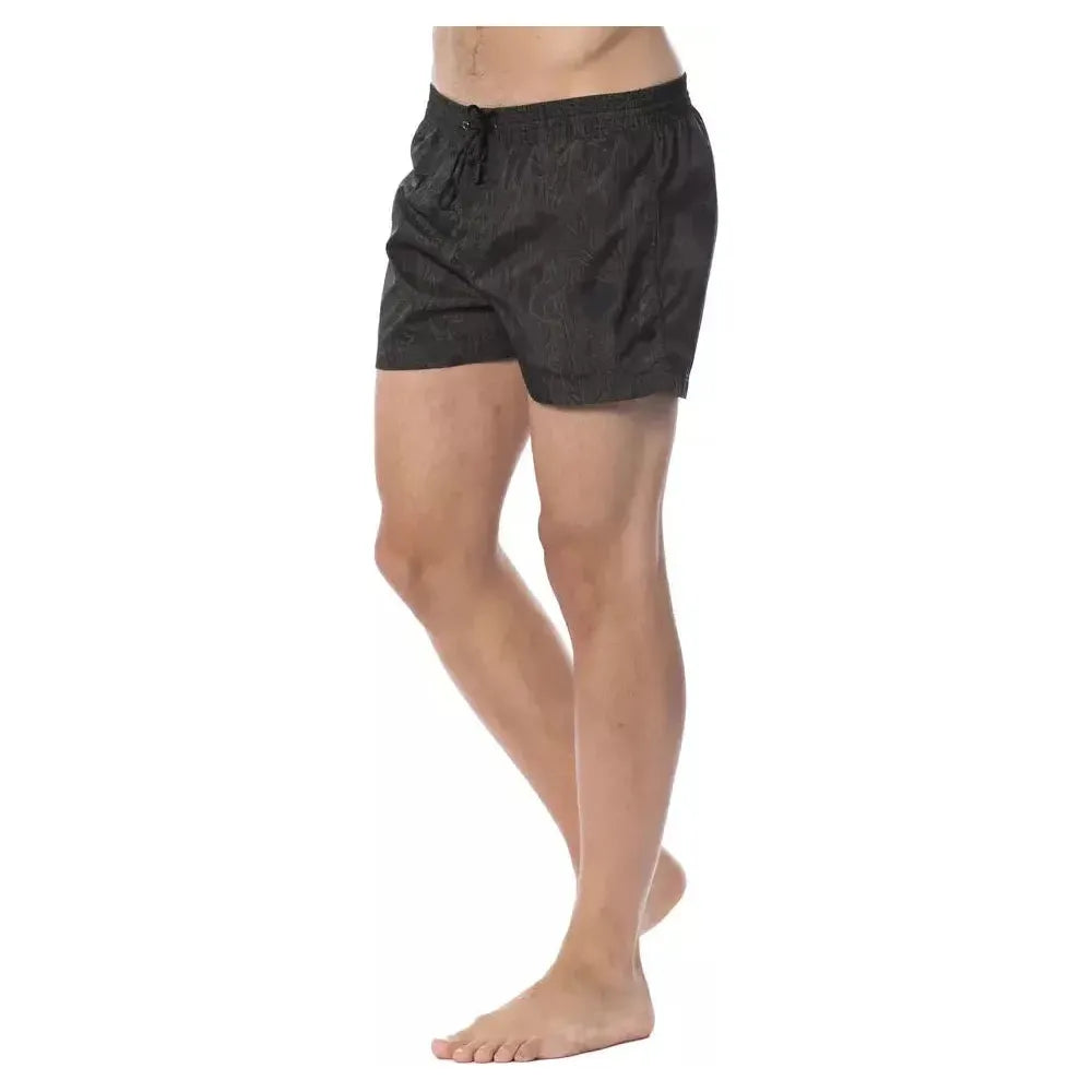 Roberto Cavalli Sport Army Polyester Men Swimwear
