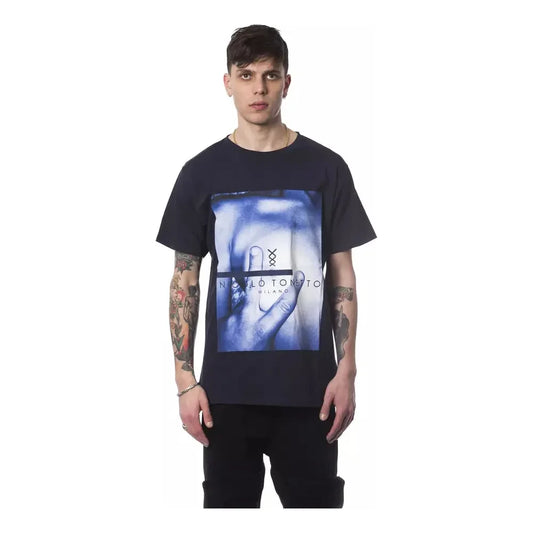Nicolo Tonetto Blue Cotton Men T-Shirt 1728,67345744032,Blue,Clothing,M,Men,Men - Clothing,New with tags,Nicolo Tonetto,T-Shirts - Clothing,T-Shirts - Men - Clothing,T-Shirts - T-Shirts - Clothing