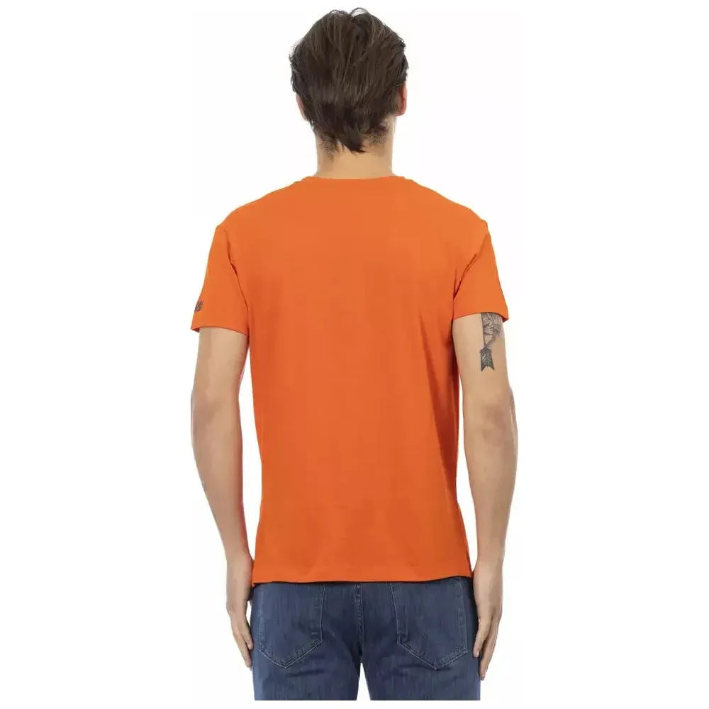 Trussardi Action Orange Cotton Men T-Shirt Trussardi Action