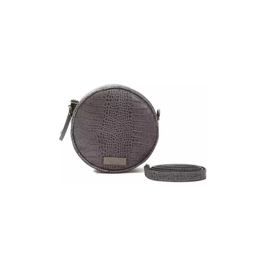 Pompei Donatella Gray Leather Women Crossbody Bag Pompei Donatella