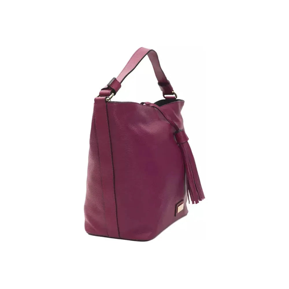 Pompei Donatella Burgundy Leather Women Shoulder Bag Pompei Donatella