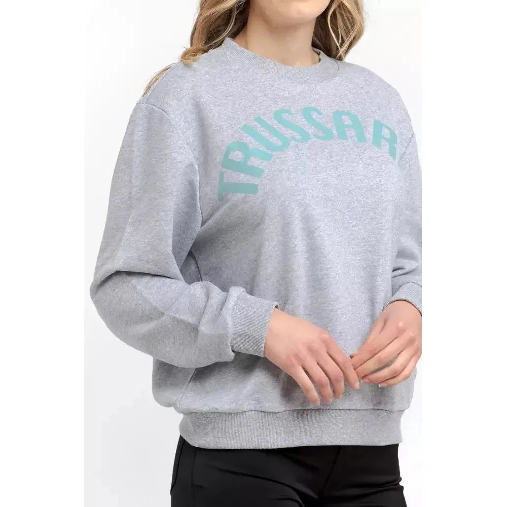 Trussardi Gray Cotton Women Sweater Trussardi