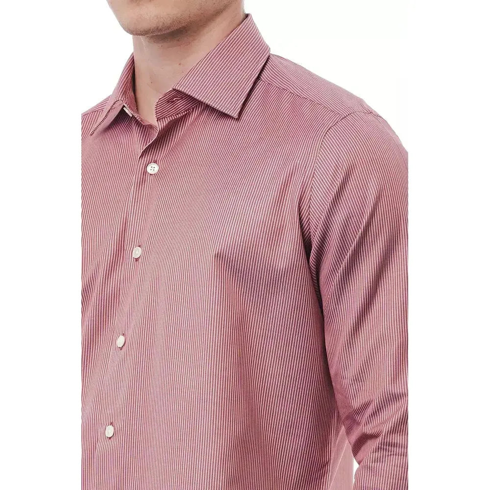 Bagutta Red Cotton Men Shirt Bagutta