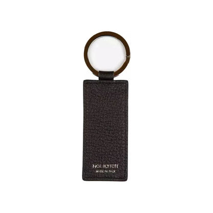 Neil Barrett Black Leather Men Keychain