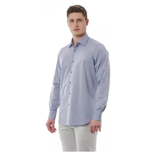 Bagutta Gray Cotton Men Shirt Bagutta