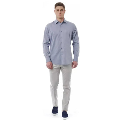 Bagutta Gray Cotton Men Shirt