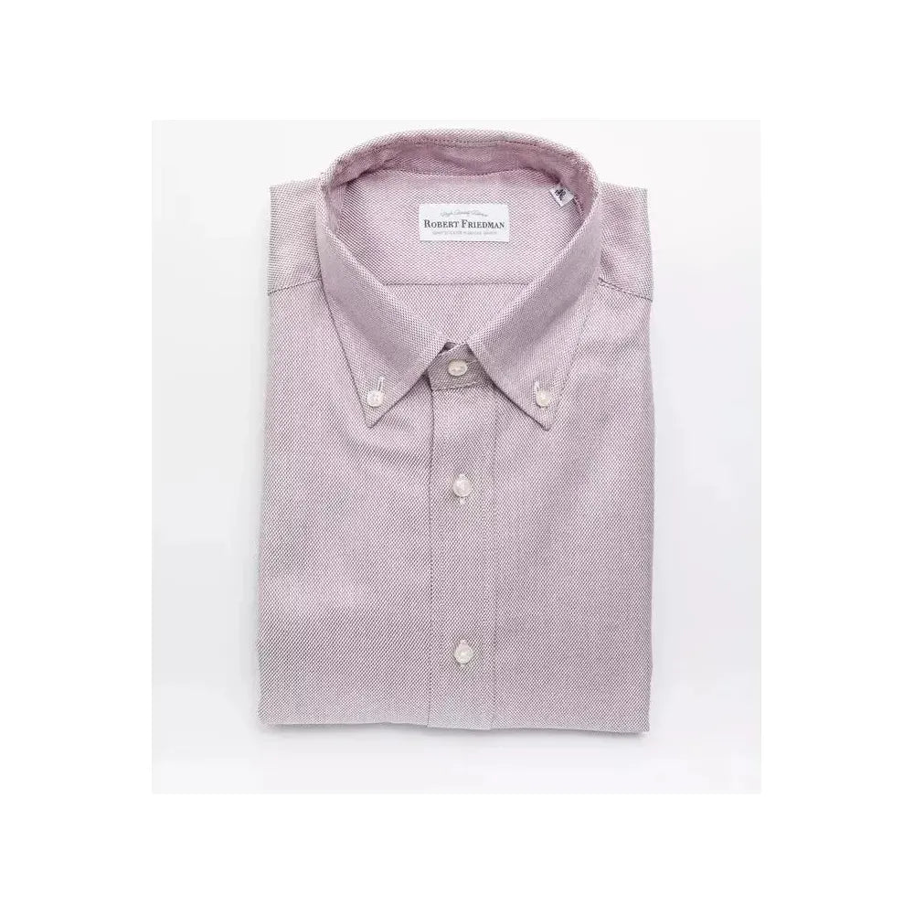 Robert Friedman Red Cotton Men Shirt Robert Friedman