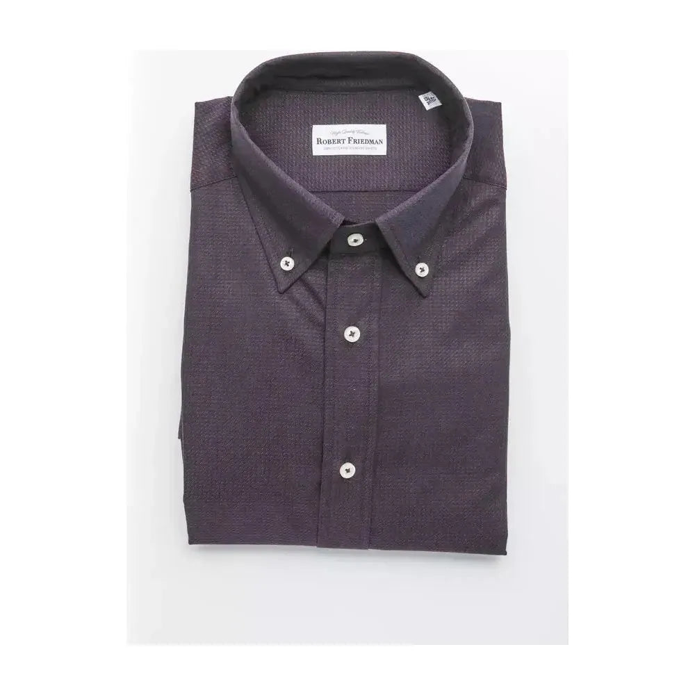 Robert Friedman Black Cotton Men's Shirt