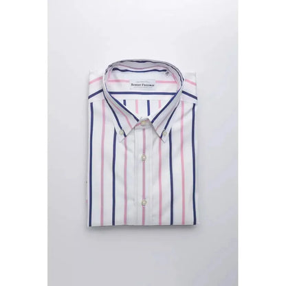 Robert Friedman White Cotton Men's Shirt