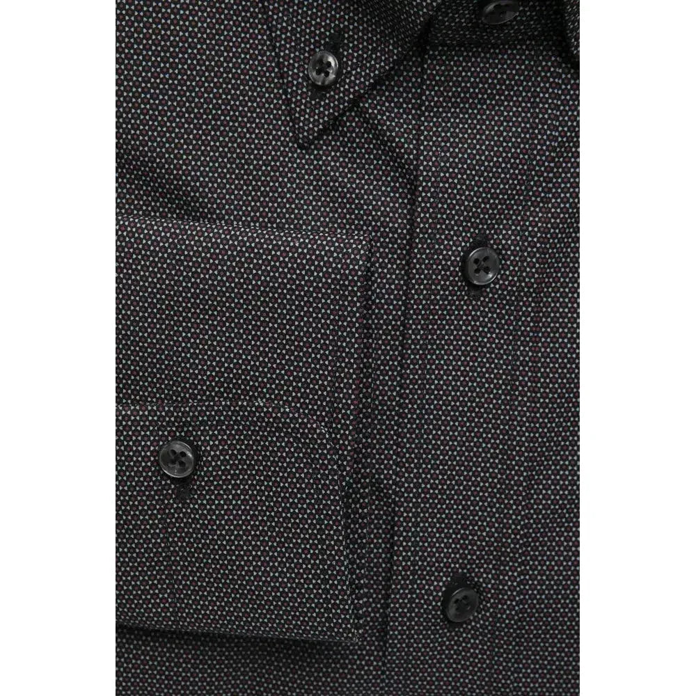 Robert Friedman Black Cotton Men's Shirt