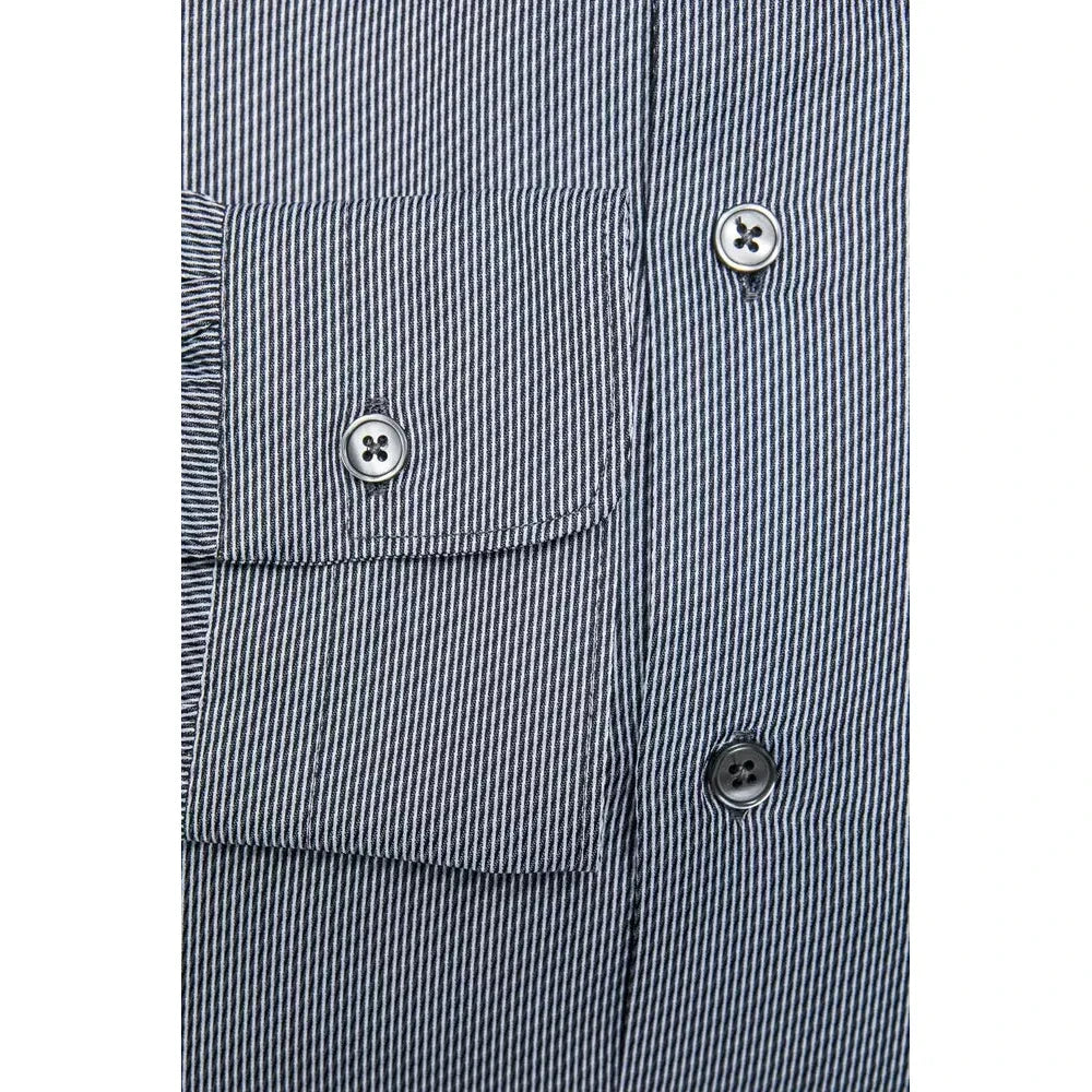 Robert Friedman Blue Cotton Men Shirt