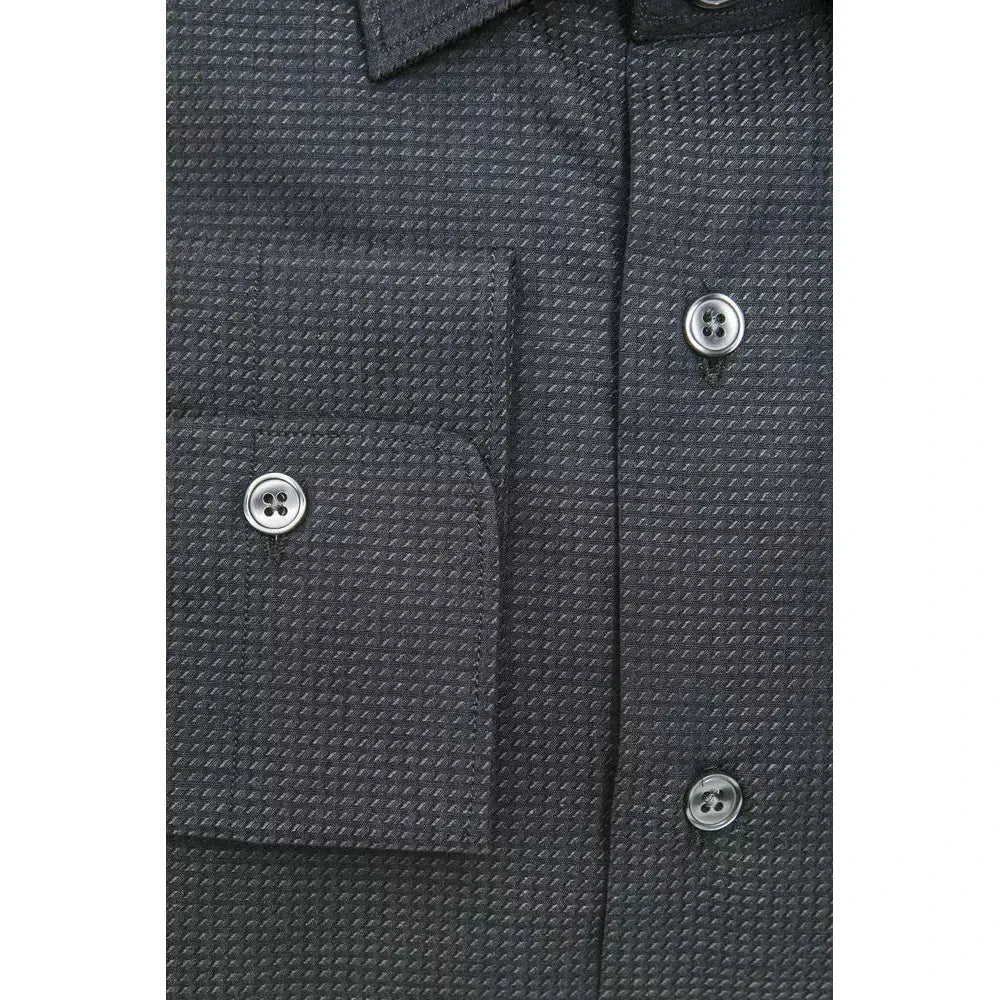 Robert Friedman Black Cotton Men Shirt Robert Friedman