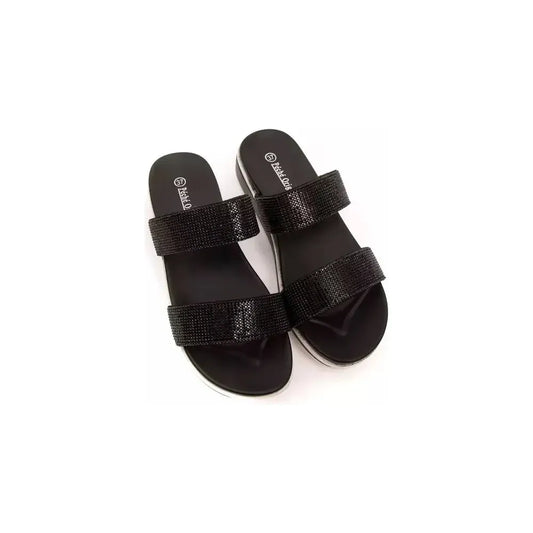 Péché Originel Black Textile Women Sandal Péché Originel