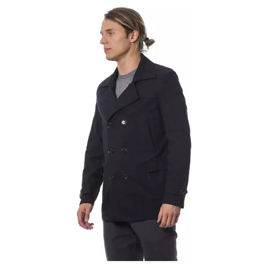 Verri Blue Cotton Men's Blazer Verri