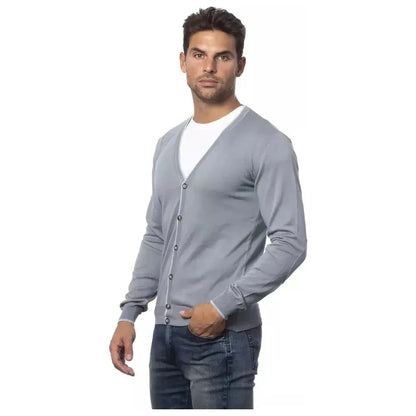 Verri Gray Cotton Men's Cardigan 1728,67345744032,Cardigans - Men - Clothing,Cardigans - Sweaters - Clothing,Clothing,Gray,IT50 | L,Men,Men - Clothing,New with tags,Sweaters - Clothing,Verri