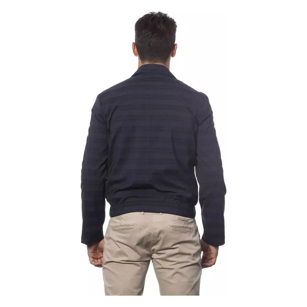 Verri Blue Wool Light Jacket 1728,67465543840,Blue,Bombers - Jackets & Coats - Clothing,Clothing,IT54 | XXL,Jackets & Coats - Clothing,Jackets - Men - Clothing,Men,Men - Clothing,New with tags,Verri