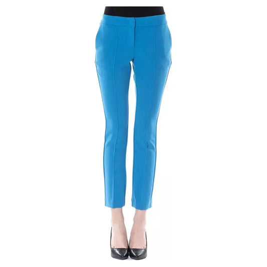 BYBLOS Light Blue Polyester Women Pants Jeans & Pants BYBLOS