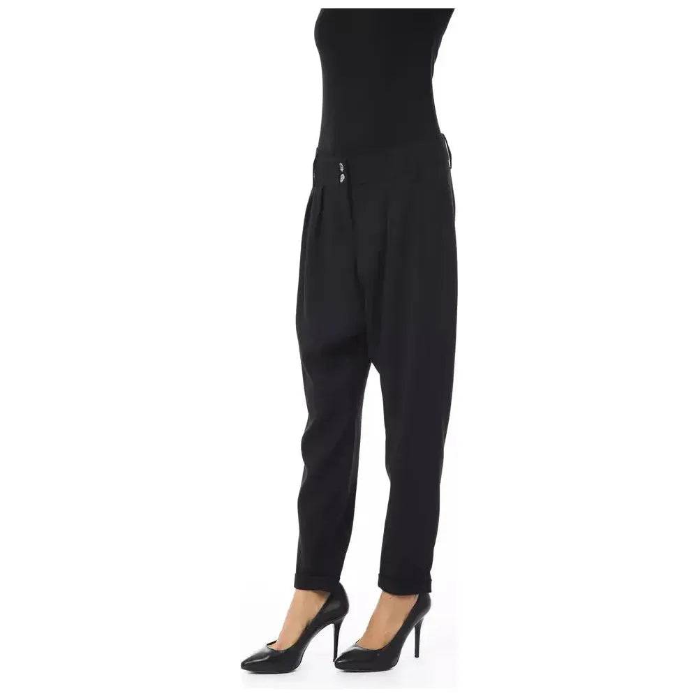 BYBLOS Black Polyester Women Pants BYBLOS