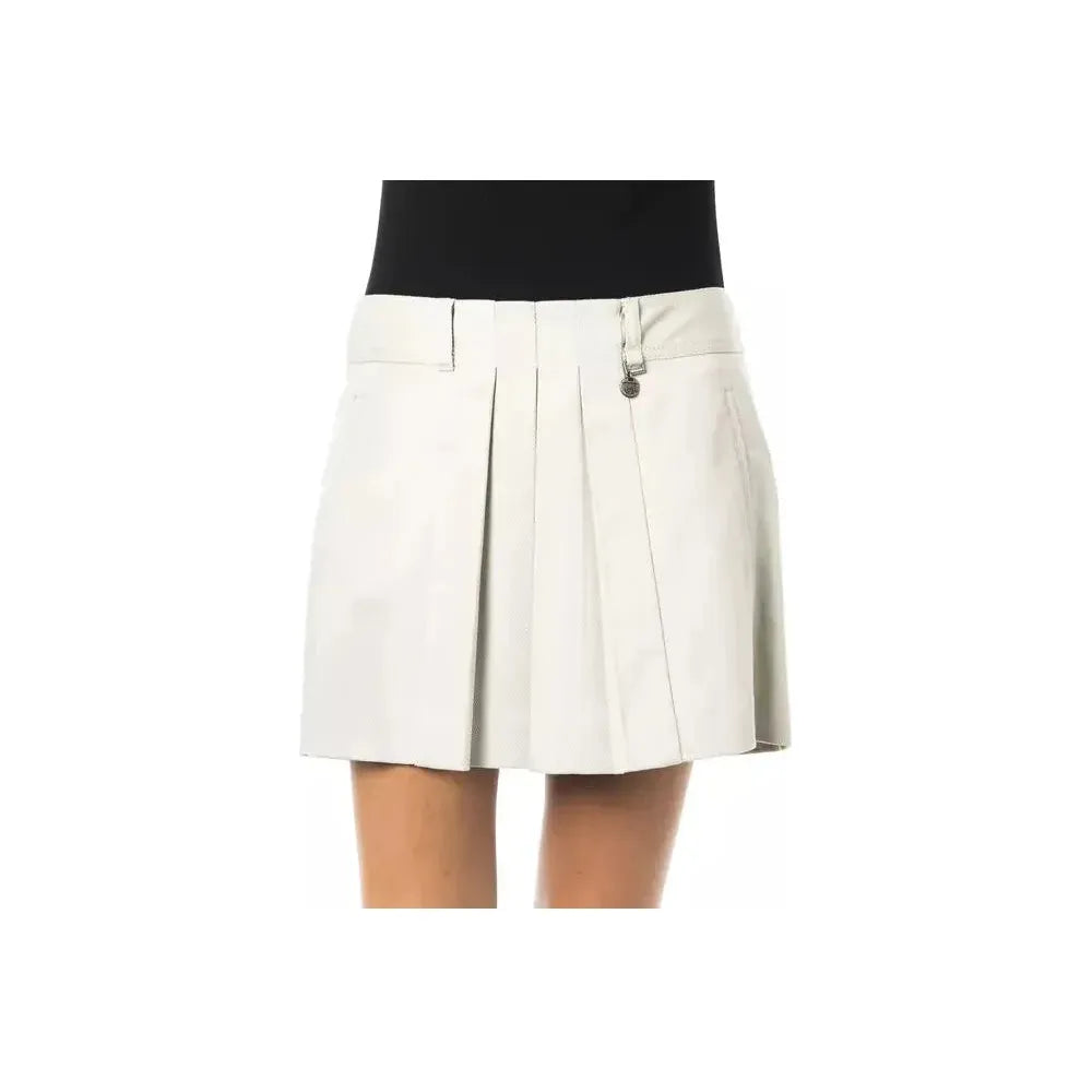 BYBLOS Gray Cotton Women Skirt WOMAN SKIRTS BYBLOS