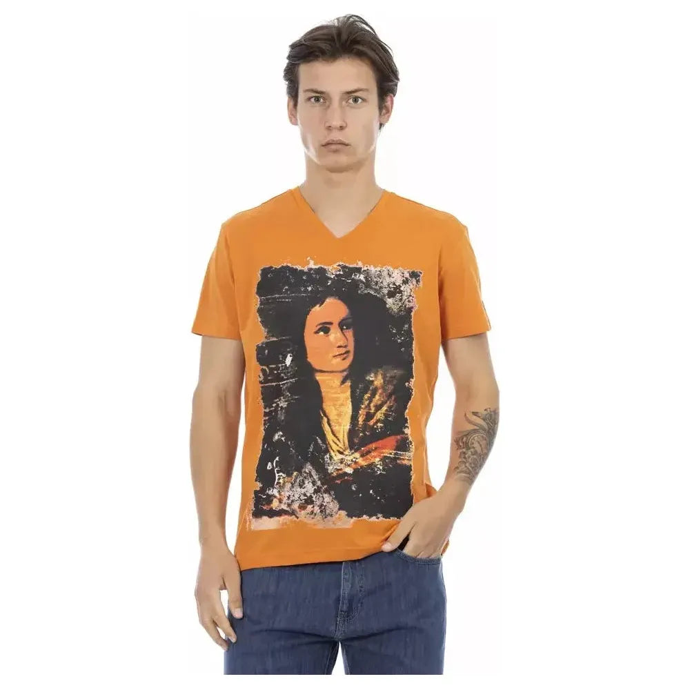 Trussardi Action Orange Cotton Men T-Shirt Trussardi Action