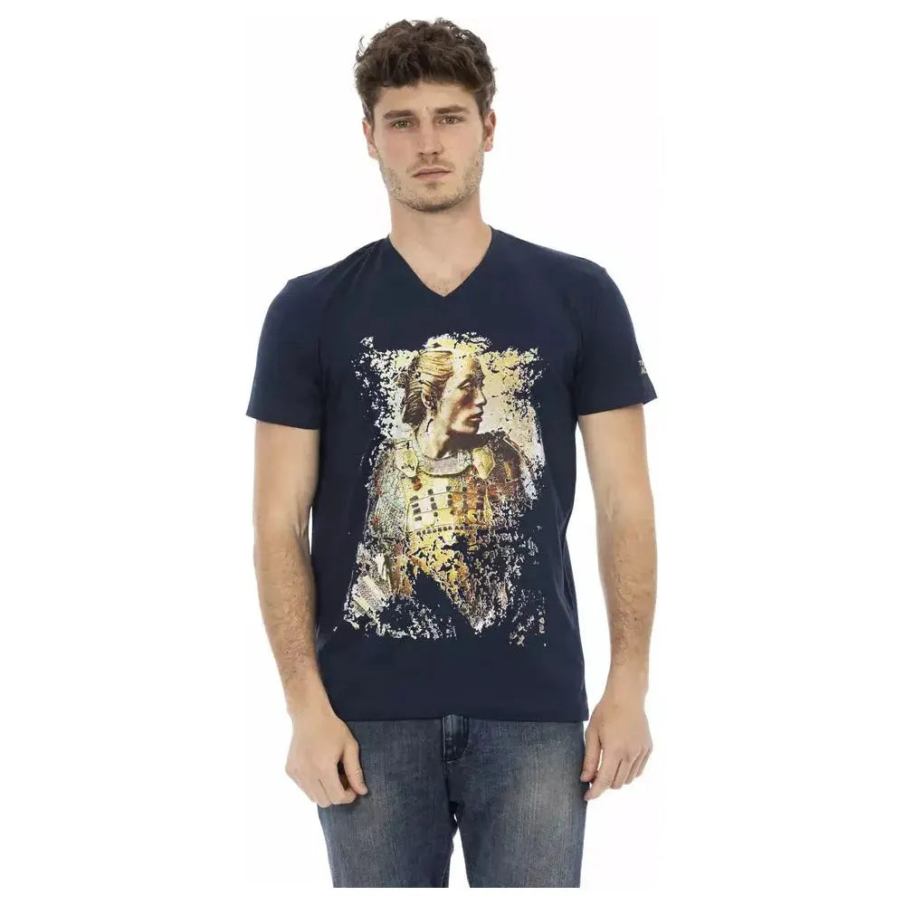 Trussardi Action Blue Cotton Men T-Shirt Trussardi Action