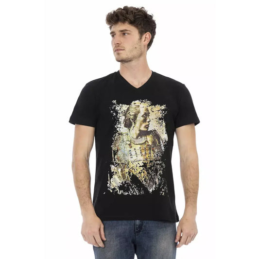 Trussardi Action Black Cotton Men T-Shirt